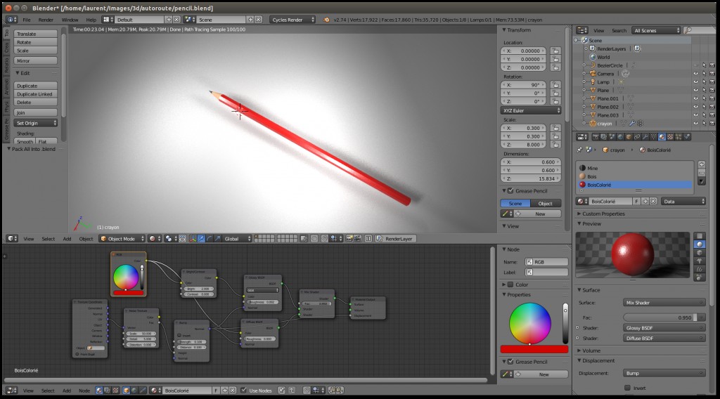 Photorealist pencil using procedural textures preview image 2